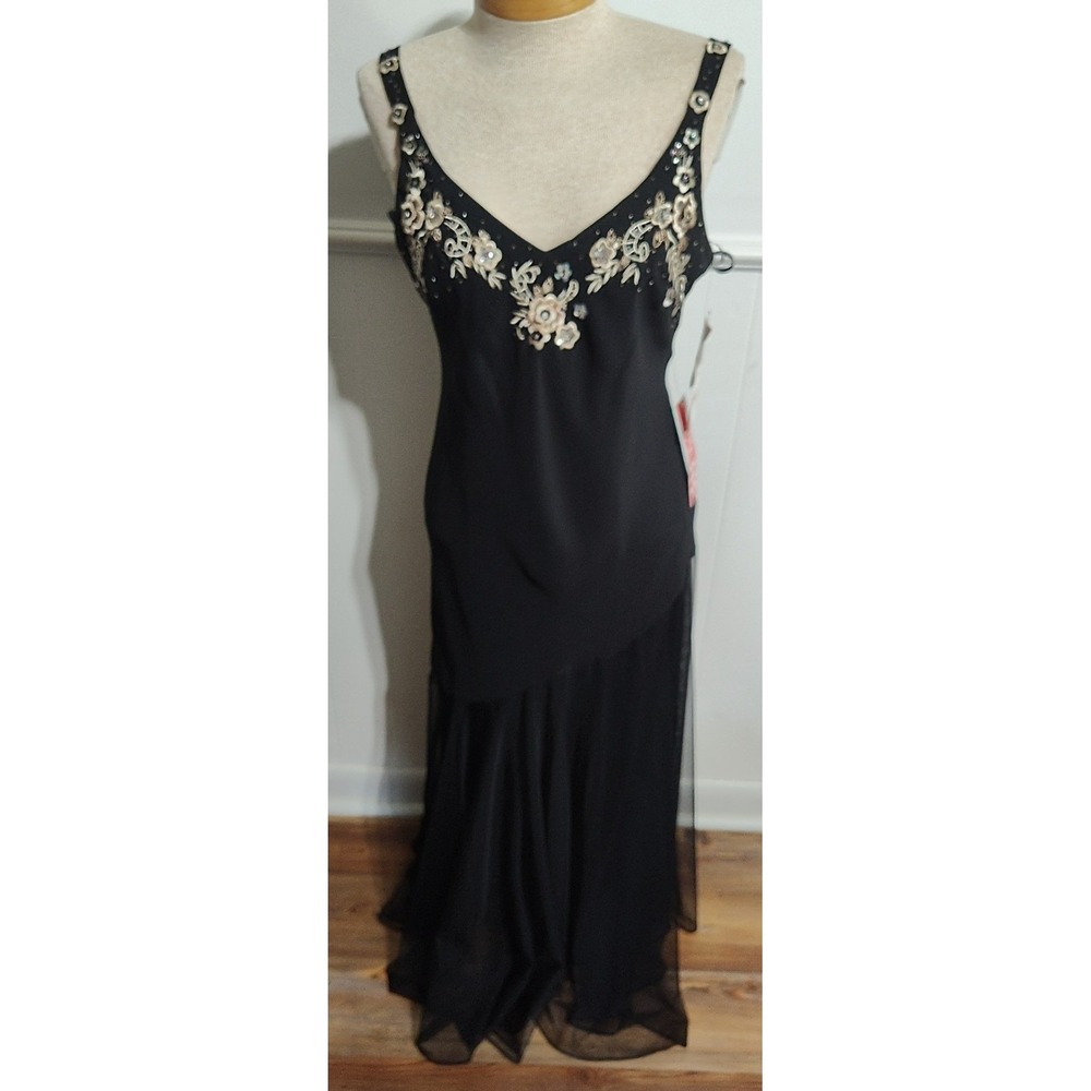 Y2K Maxi Slip Gown Whimsigoth Fairy Grunge size 10P R&M Richards Embroidered NWT